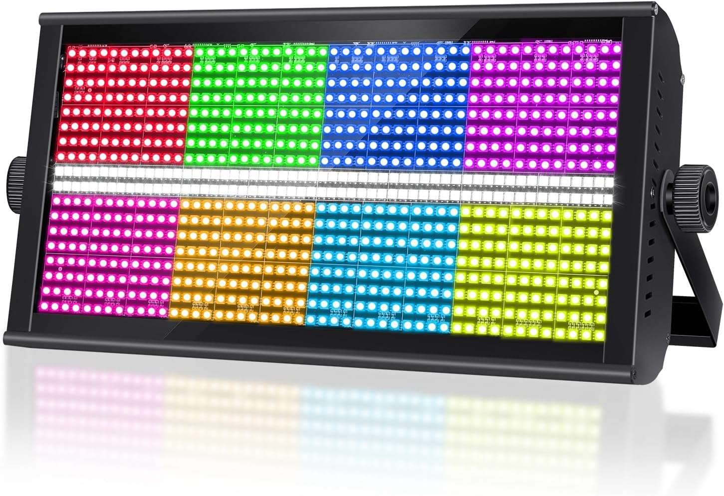 LED Stage Strobe Light,960 LEDs RGBW DJ Strobe Lights with 48 RGB&8 White Segments by DMX Control Master-Slave Auto Play for Event Stage Club Bar Party Show Wedding Stage Lighting