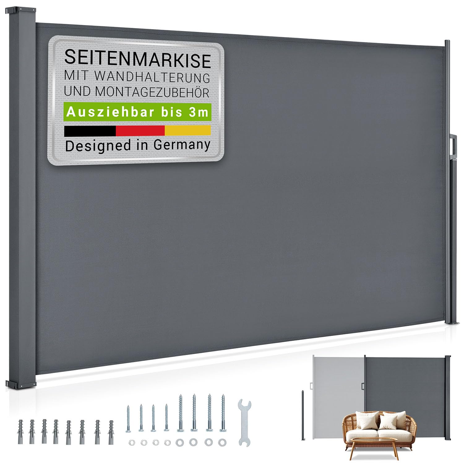 Juskys Seitenmarkise Dubai