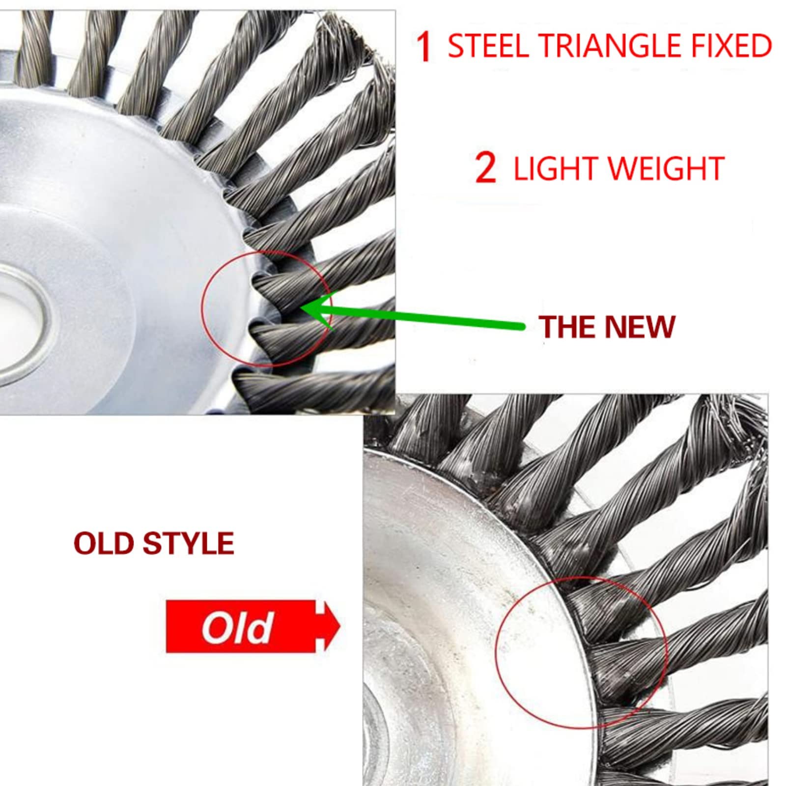 Amazon.co.jp: 草刈り機ワイヤー回転式鋼線雑草ブラシヘッド、ワイヤー