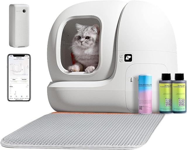 PETKIT Pura Max Samoczyszcząca Kuweta dla Kota, xSecure/Eliminacja Nieprzyjemnych Zapachów/Aplikacja Control, Automatyczna Kuweta dla Wielu Kotów