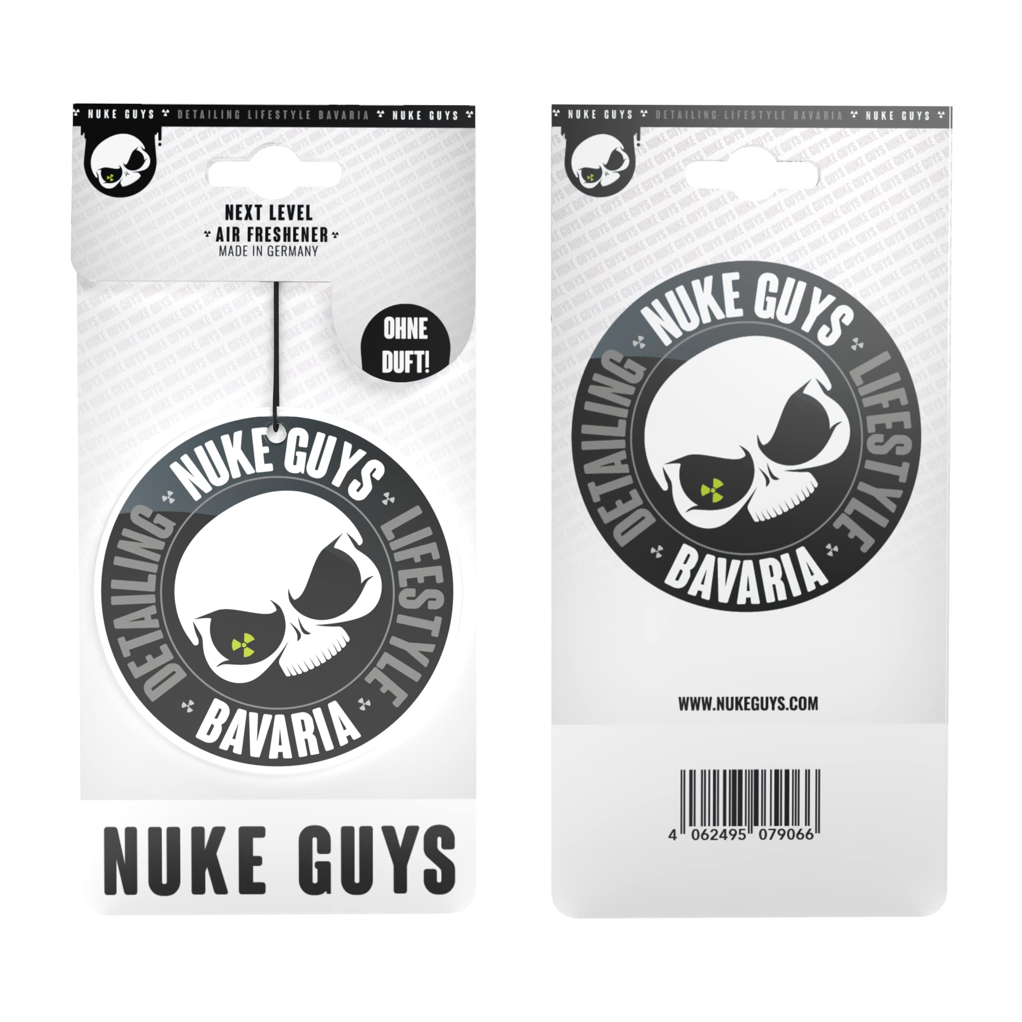 Nuke Guys Car Scents – Ambientador para coche – Juego de 4 ambientadores perfumados – 4 x 500 ml – 1 x geisha dulce, 1 x Bubblegum, 1 x Morgenständchen, 1 x Flores Scent – Ambientador para coche +
