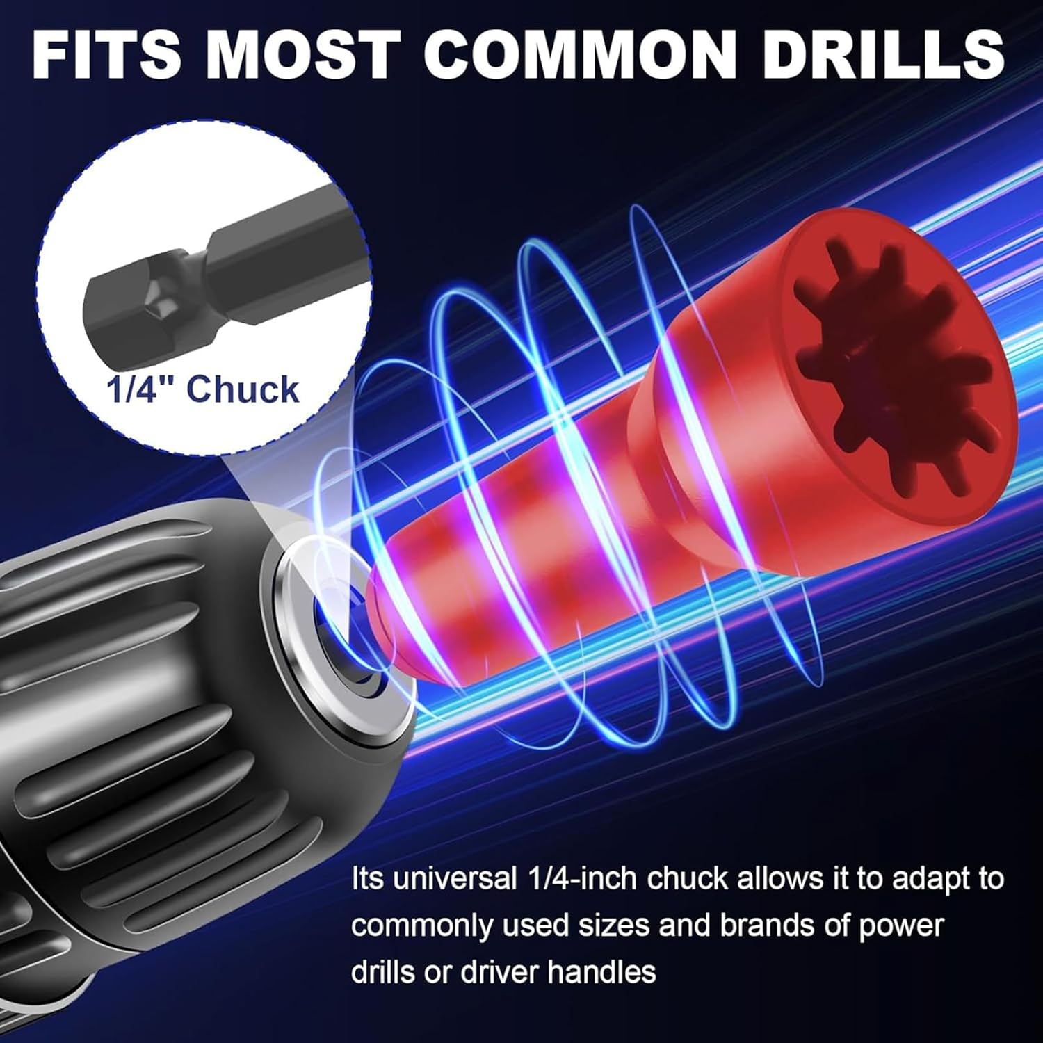 Wire Nut Twister, Wire Twister Tool for Drill,Spin Twist Wire Connector Socke, Wire Connector Driver with 1/4" Chuck, Wire Nut Driver, Wire Connector Driver Red