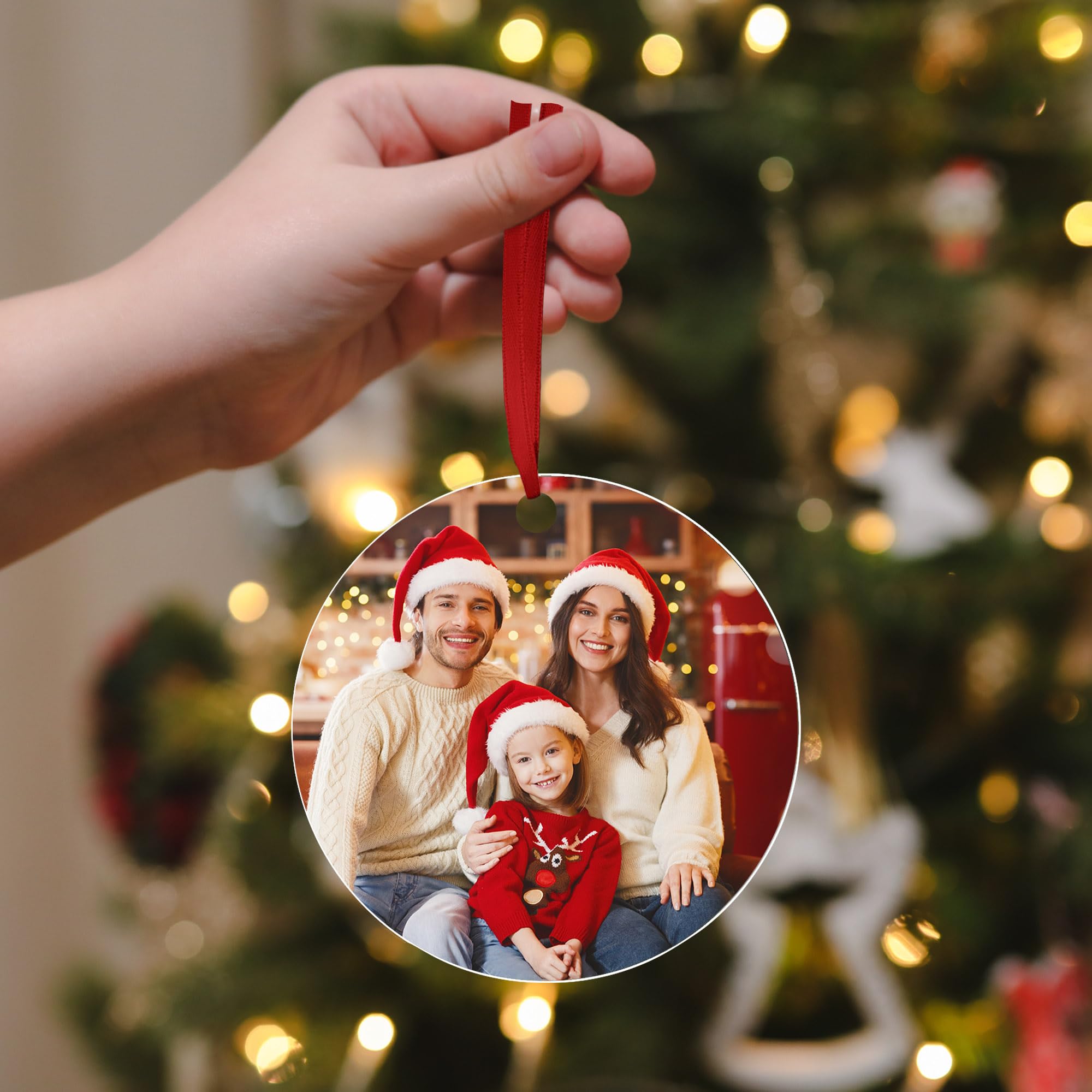 Adorno De Árbol De Navidad Personalizado De Acrílico – Forma De Copo De Nieve Con Nombre (Fabricado En UK)
