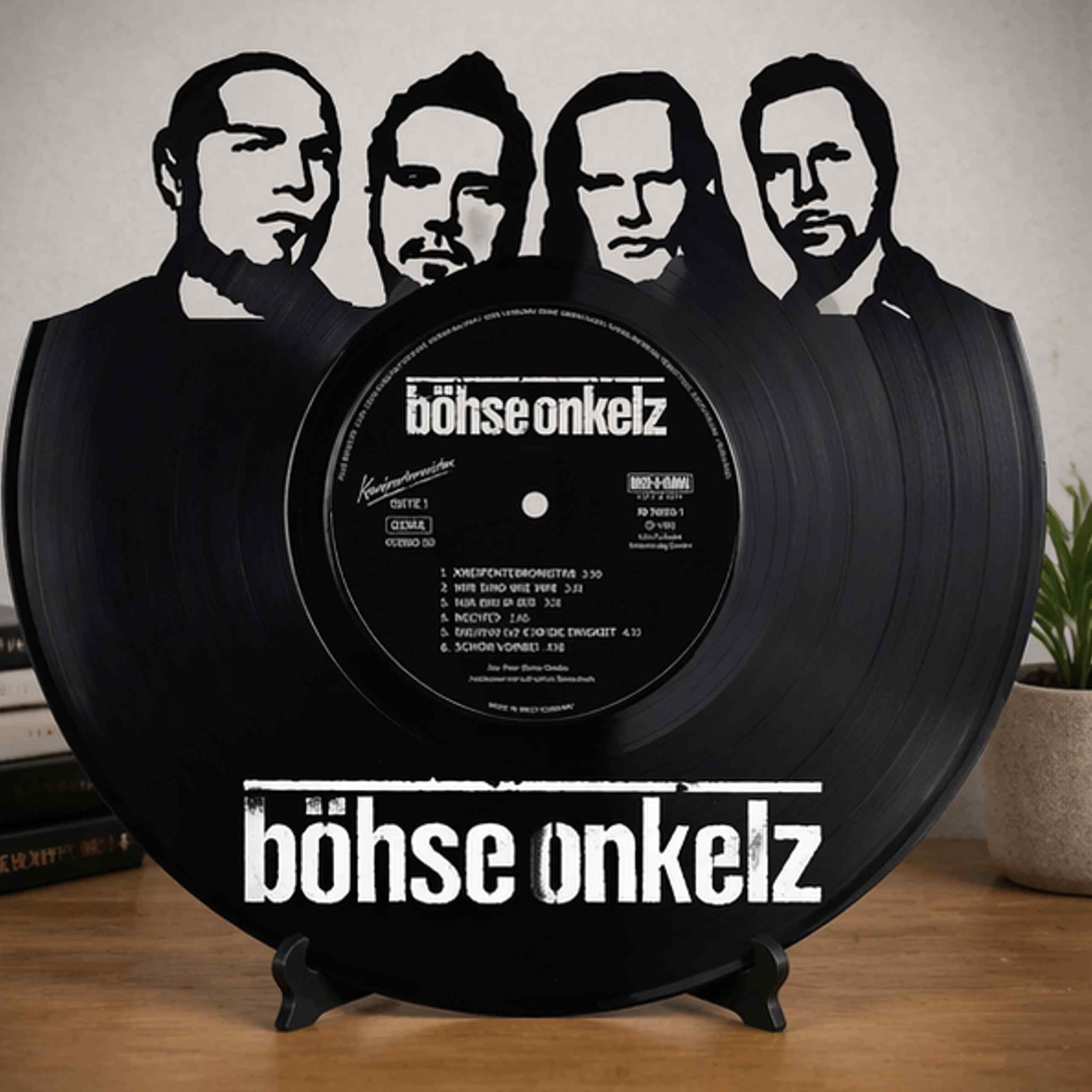EVEVO Wanddekoration Schallplatten Inspiriert Böhse Onkelz Vinyl Musikband Inspiriert Wanddekoration für Musikfans Vinyl-Schallplatten Wandkunst