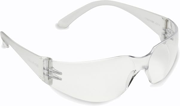 Bulldog Frosted Clear Frame Safety Glasses, Clear Lens