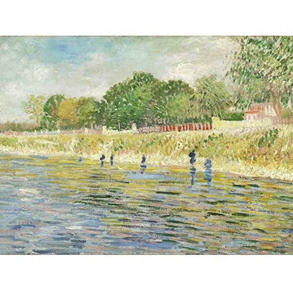 Vincent Van Gogh Bank Of The Seine Art Print Canvas Premium Wall Decor Poster Mural