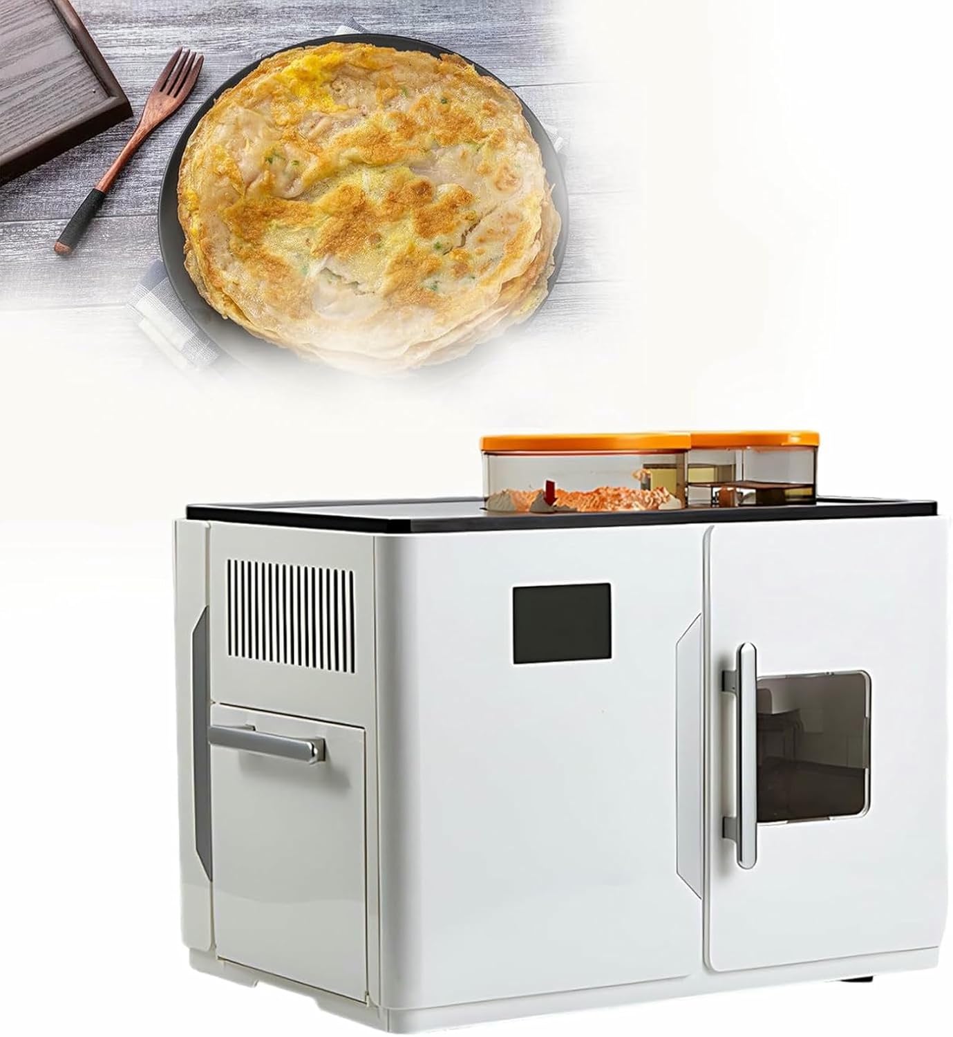 Automatic Pancake Maker Machine,Rotis Naan Maker,Rotis Naan Maker, One Key To Make 8 Pcs/One Time, For Chapati, Corncakes, Flour Tortilla