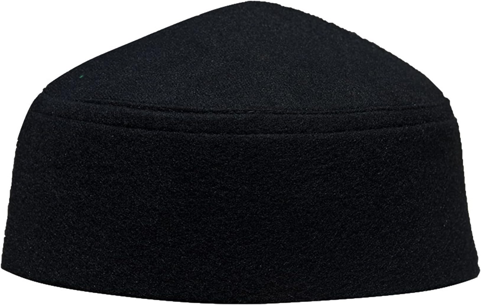 TheKufiSolid Black Moroccan Fez-Style Kufi Hat Cap w/Pointed Top