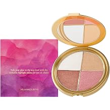 Glow Highlighting Eye & Cheek Palette - Metallic Shimmer Cheek & Eyeshadow Blush Palette - Multi-Purpose Makeup Palettes Contour Kit - 4-In-1 Highlight Shades Makeup for All Skin Types
