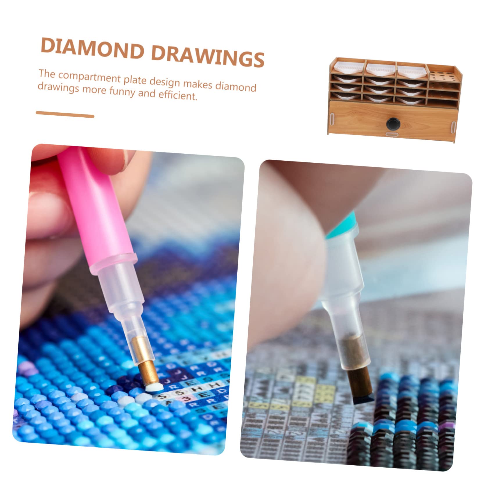 1set Organizzatore Multi Perline e Diamanti Scatola Portaoggetti Con Estrattore Perfetta Per Gioielli Articoli Per Nail Art e Piccoli Accessori Design Compatto e Leggero