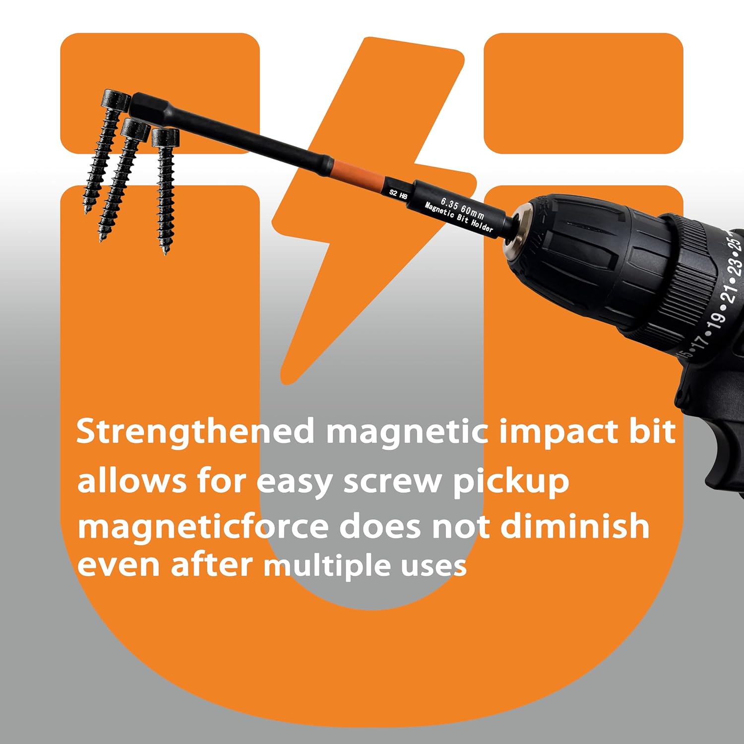 Impact 4’’ Long Hex Head Allen Wrench Drill Bit Set 20PCS(Metric & SAE), 1/4’’ Hex Shank S2 Steel Hex Bit Set, CNC Machined Tips with Extension Socket and Storage Box