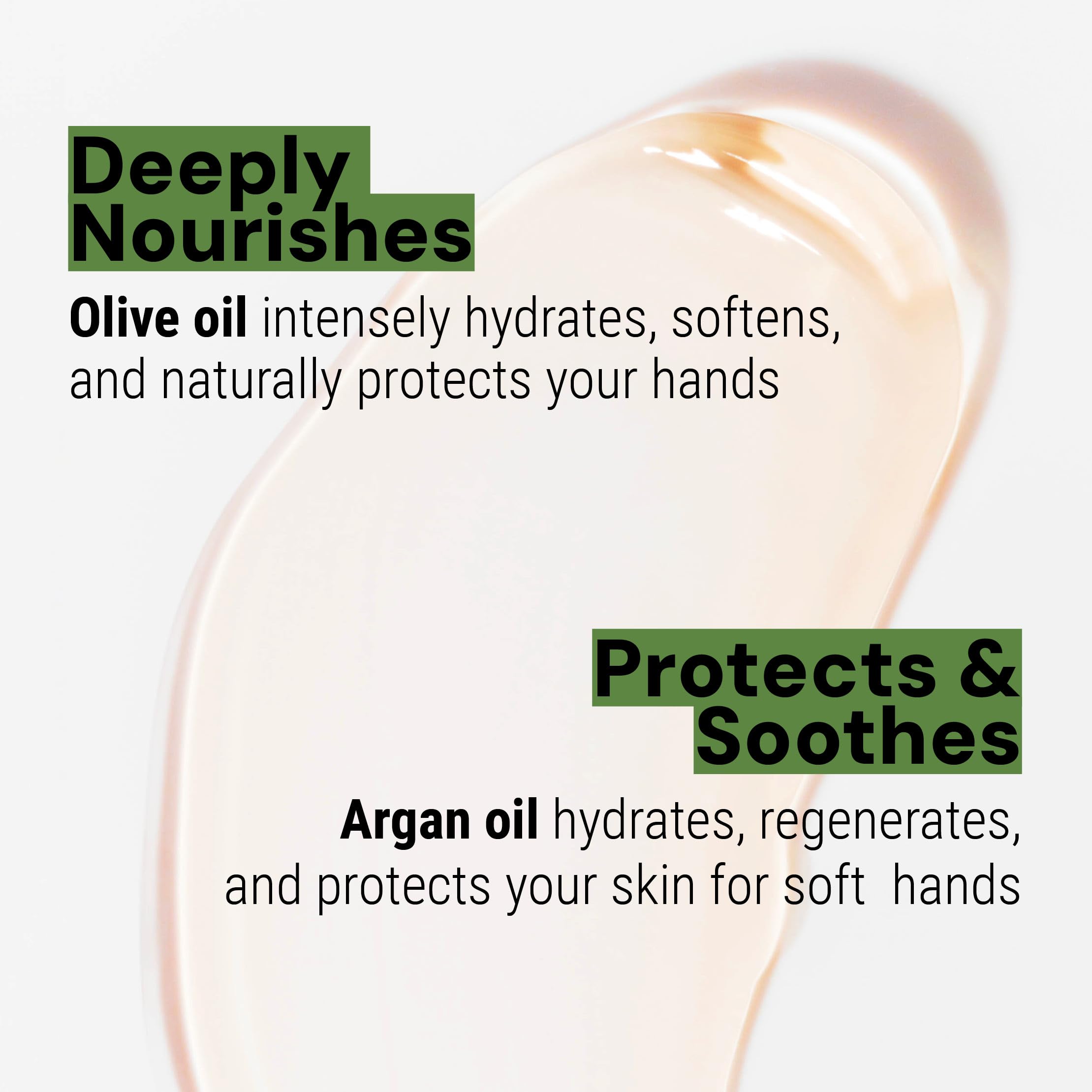 Gift Idea, Limited Liquid Marseille Soap Olive, Glass, Moisturising Liquid Hand Soap, Olive, Argan & Coconut Oil - Image 3