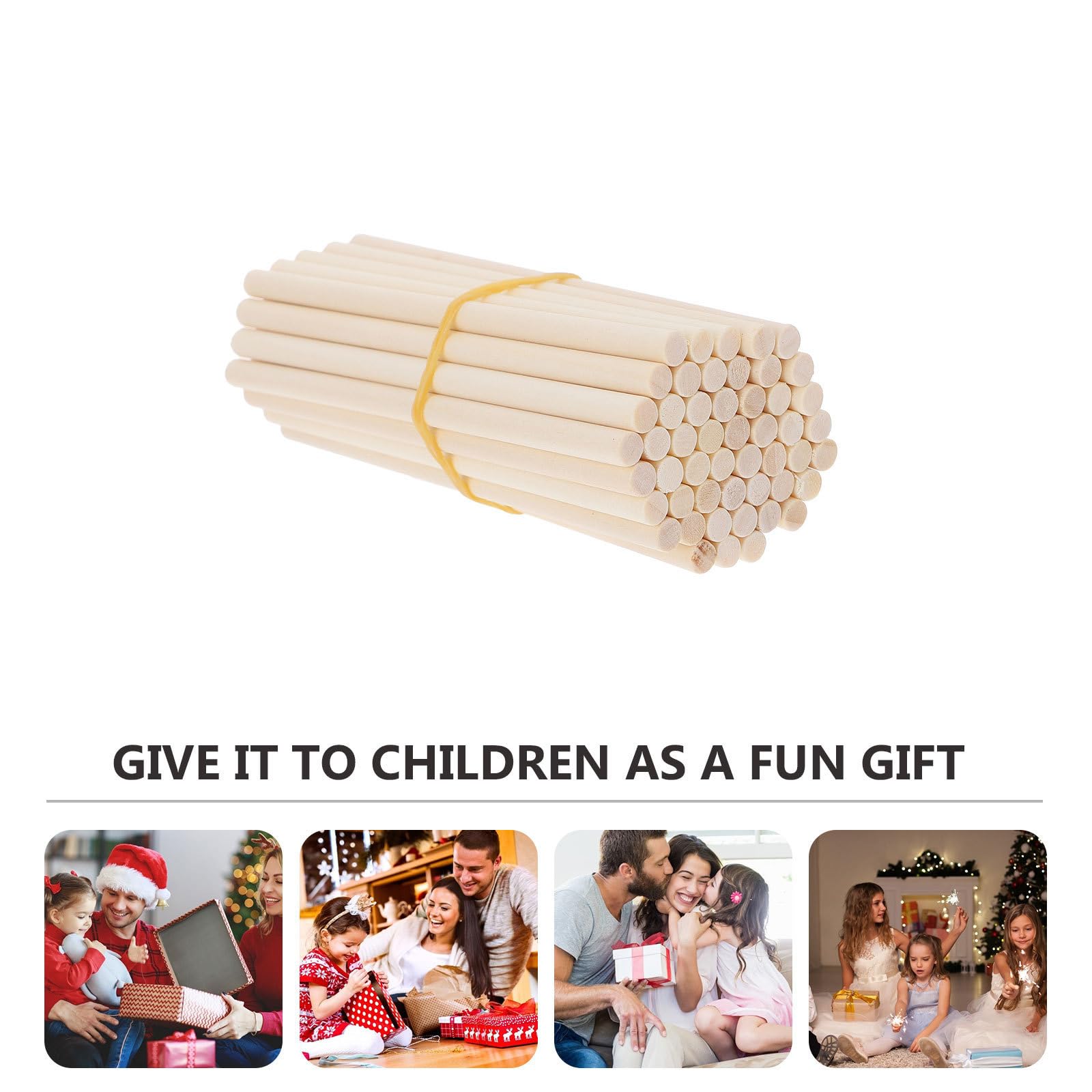 Holibanna 500 Palitos de Madera Beige para Hacer Helados y Proyectos de Manualidades, Seguros Tacto Cómodo para Crear Juguetes de Madera