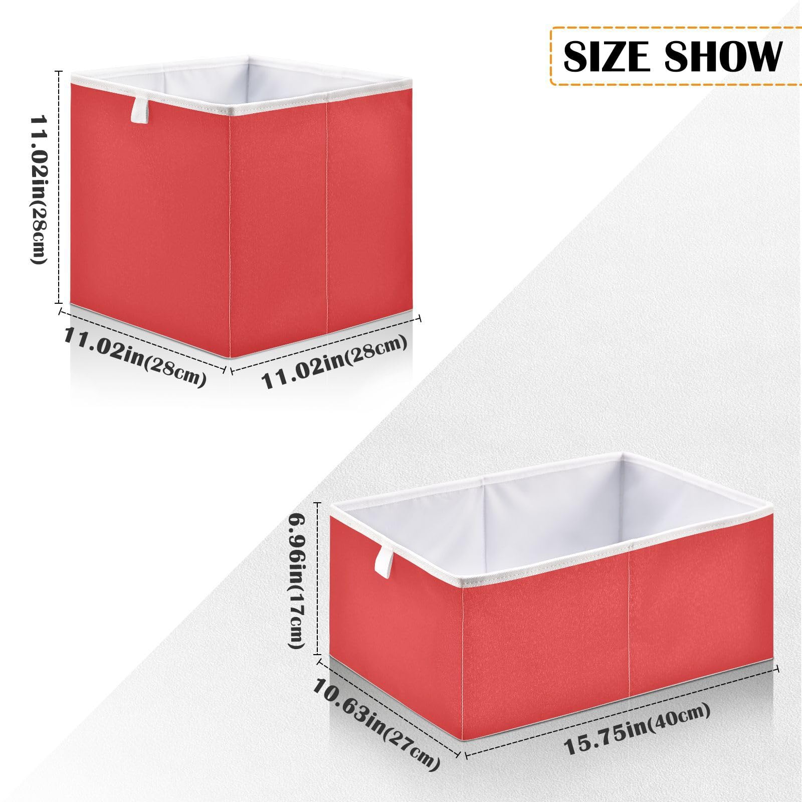 Amazon.com - Red Cube Storage Bin Fabric Storage Cubes Collapsible