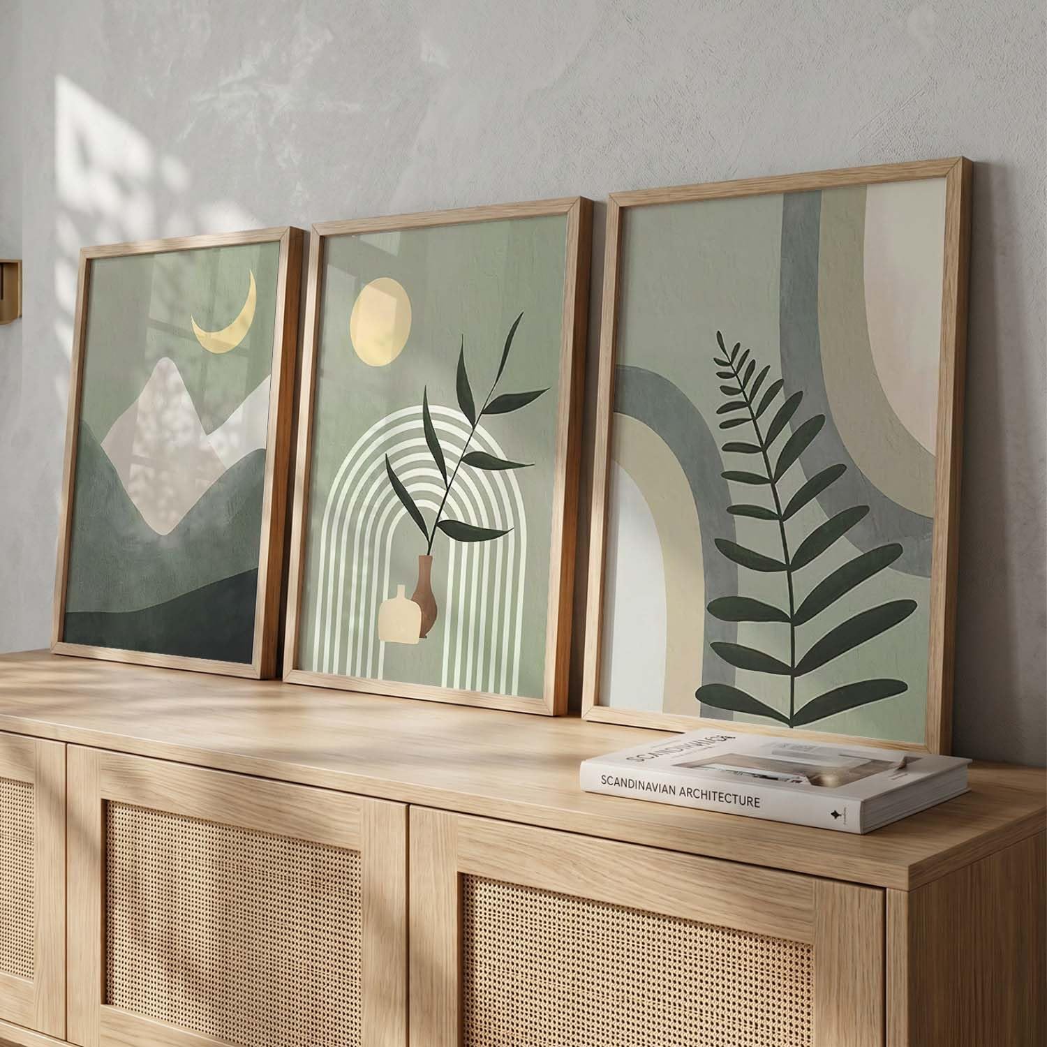Bohemian Wall Art Set - 3 Framed Prints -19