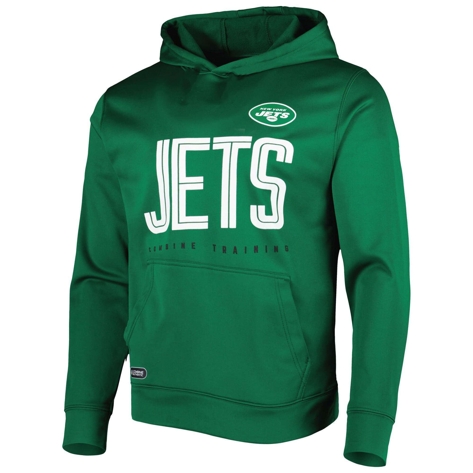 NFL Youth 8-20 Huddle Up Team Color Performance Primary Logo Pullover Hoodie, New York Jets, 14-16 — image 1