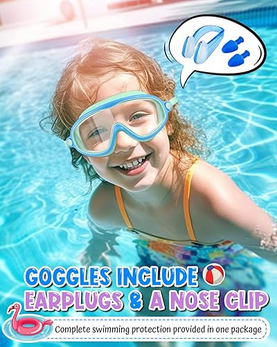 Miniatura 2 de Rantizon - Paquete de 2 gafas de natación de visión amplia, antiempañamiento y antirrayos ultravioleta, sin fugas, para hombres, mujeres y niños