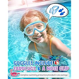 Rantizon Kids Swim Goggles 2 Pack, Wide View Swimming Goggles for Child 3-15, Anti Fog&UV No Leaking Goggles for Boys Girls