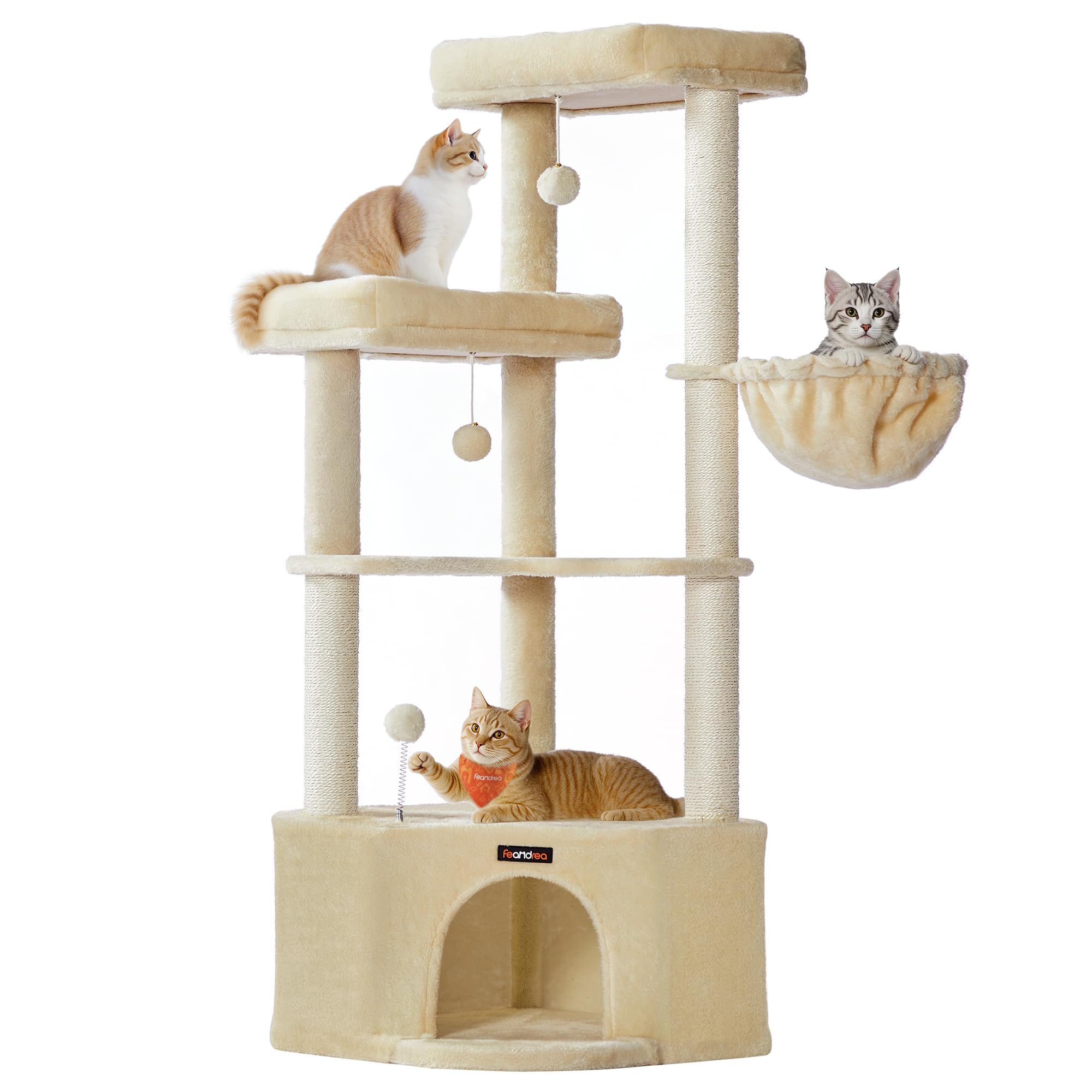 Feandrea キャットタワー 猫タワー 大型ハウス付き 広い見晴台 大型猫 Amazon | Feandrea キャットタワー 猫タワー 大型ハウス付き 広い