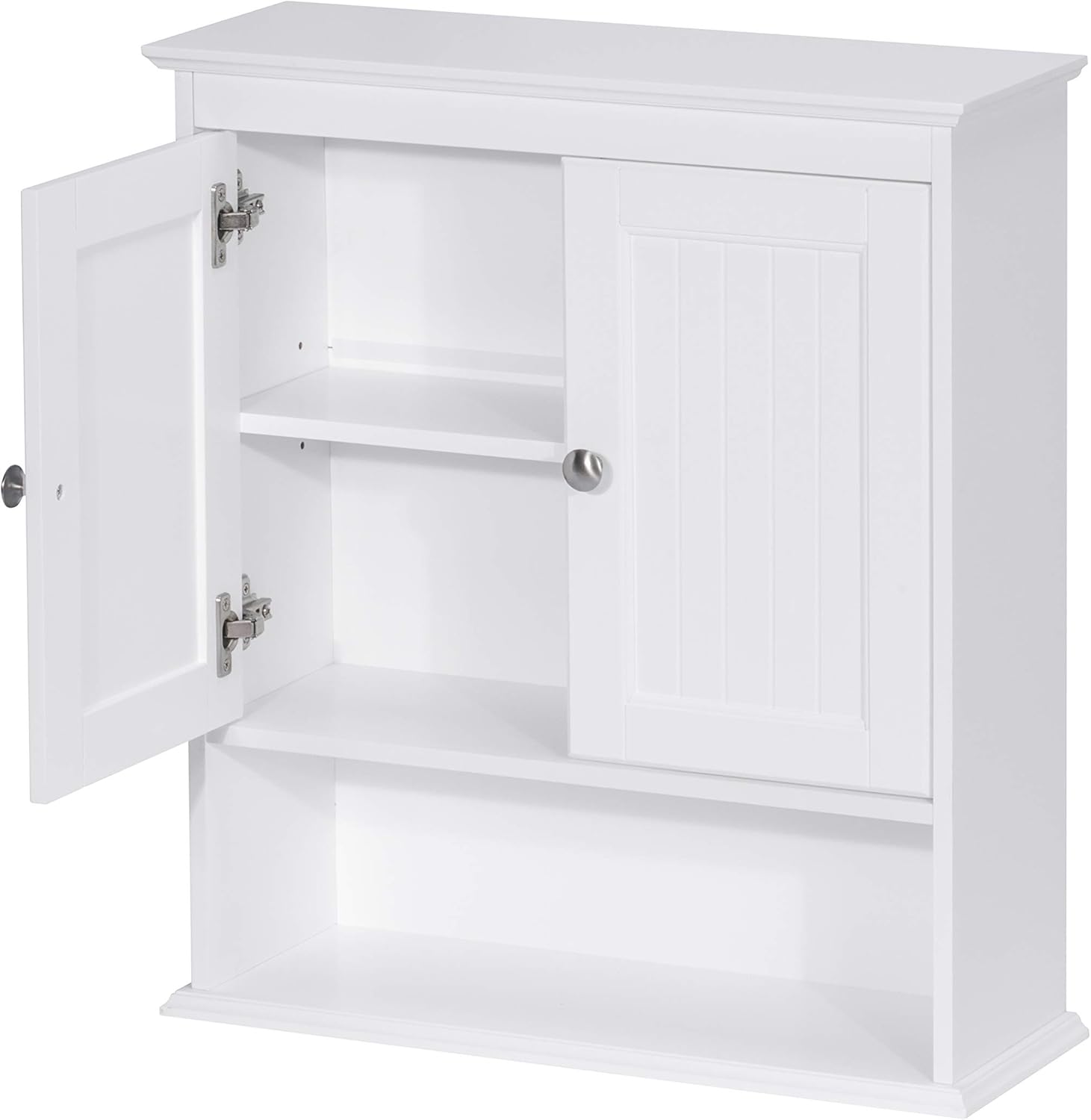 70% Off Discount Spirich Home Bathroom Cabinet Wall Mounted with Doors, Wood Hanging Cabinet, Wall Cabinets with Doors and Shelves Over The Toilet, Bathroom Wall Cabinet White