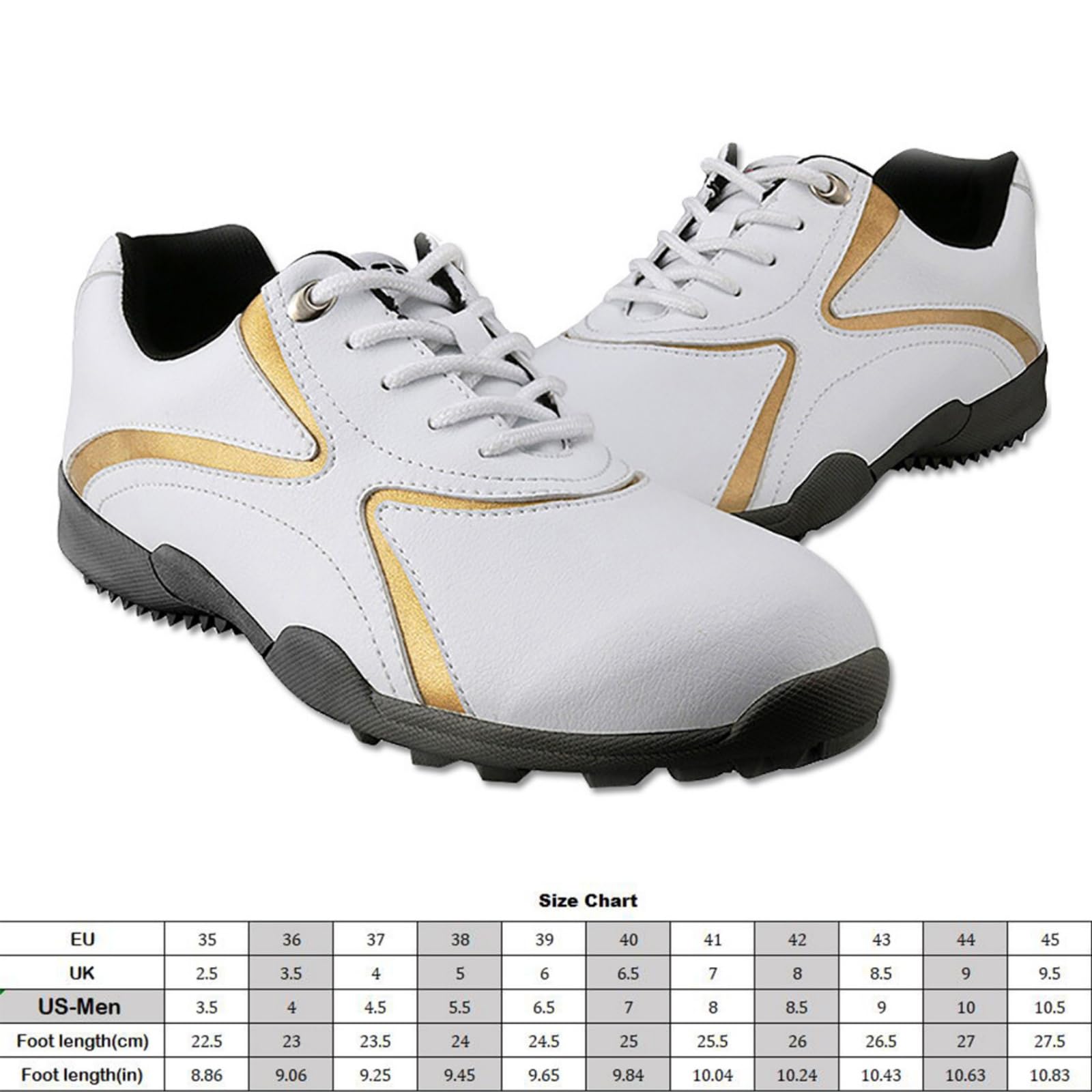 Męskie buty golfowe wodoodporne skórzane bez kolców do golfa