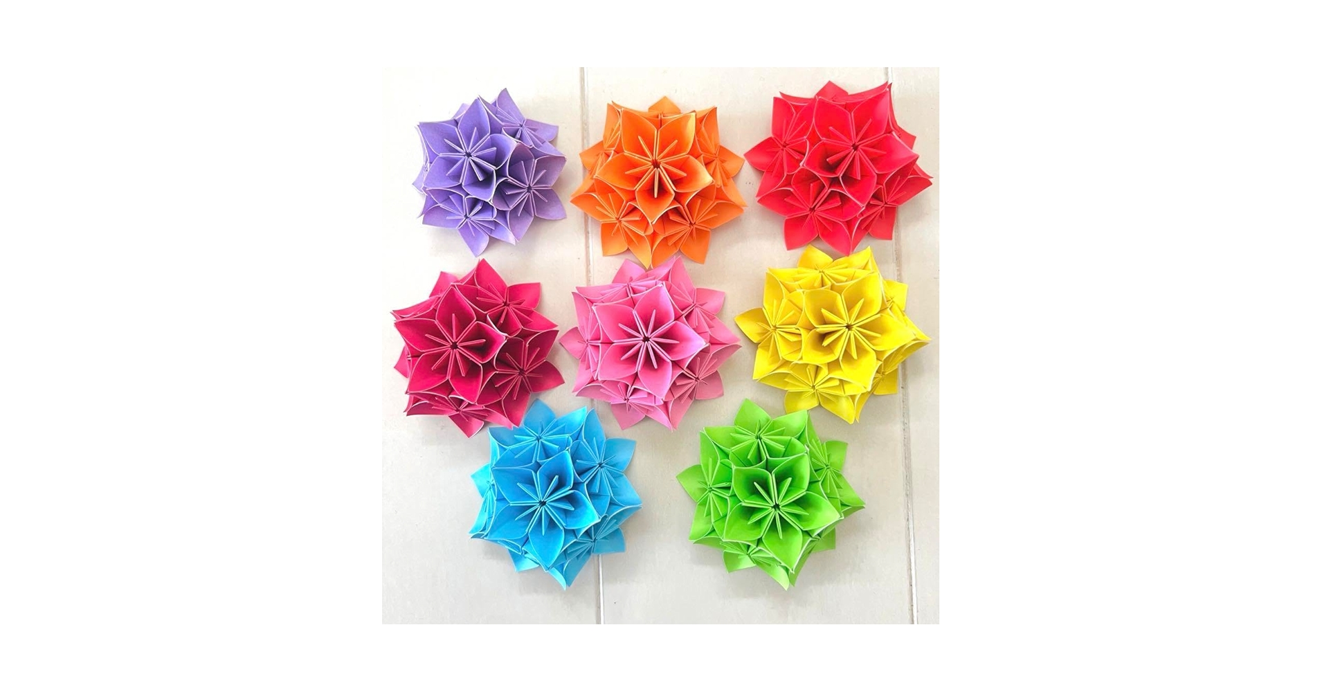 Amazon.co.jp: ペーパークラフト お花 8個セット くす玉 花