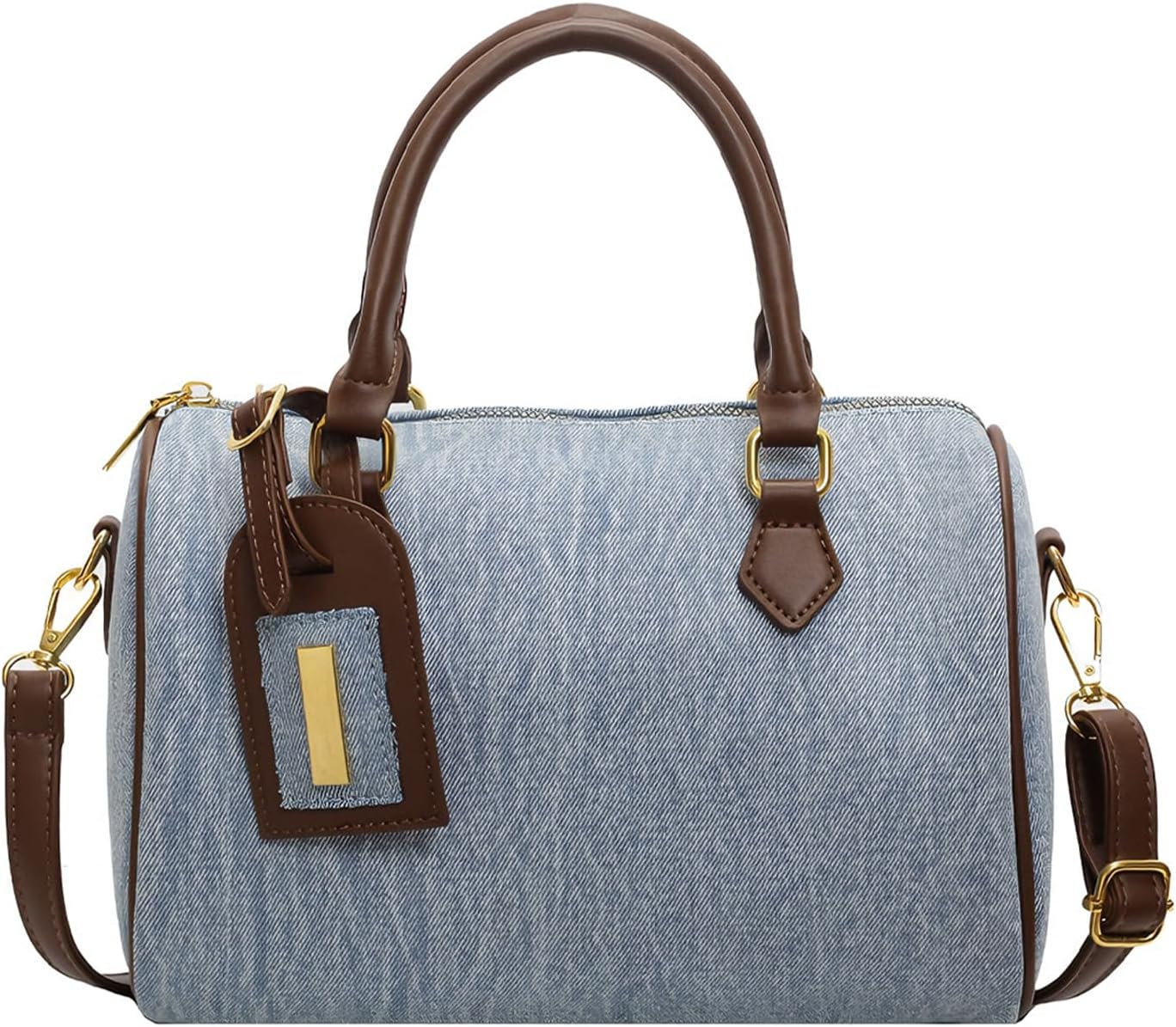 CORIOS Retro Denim Handbag Women Jean Purse Shoulder Crossbody Bag Trendy Boston Bag Elegant Tote Top Handle Bag