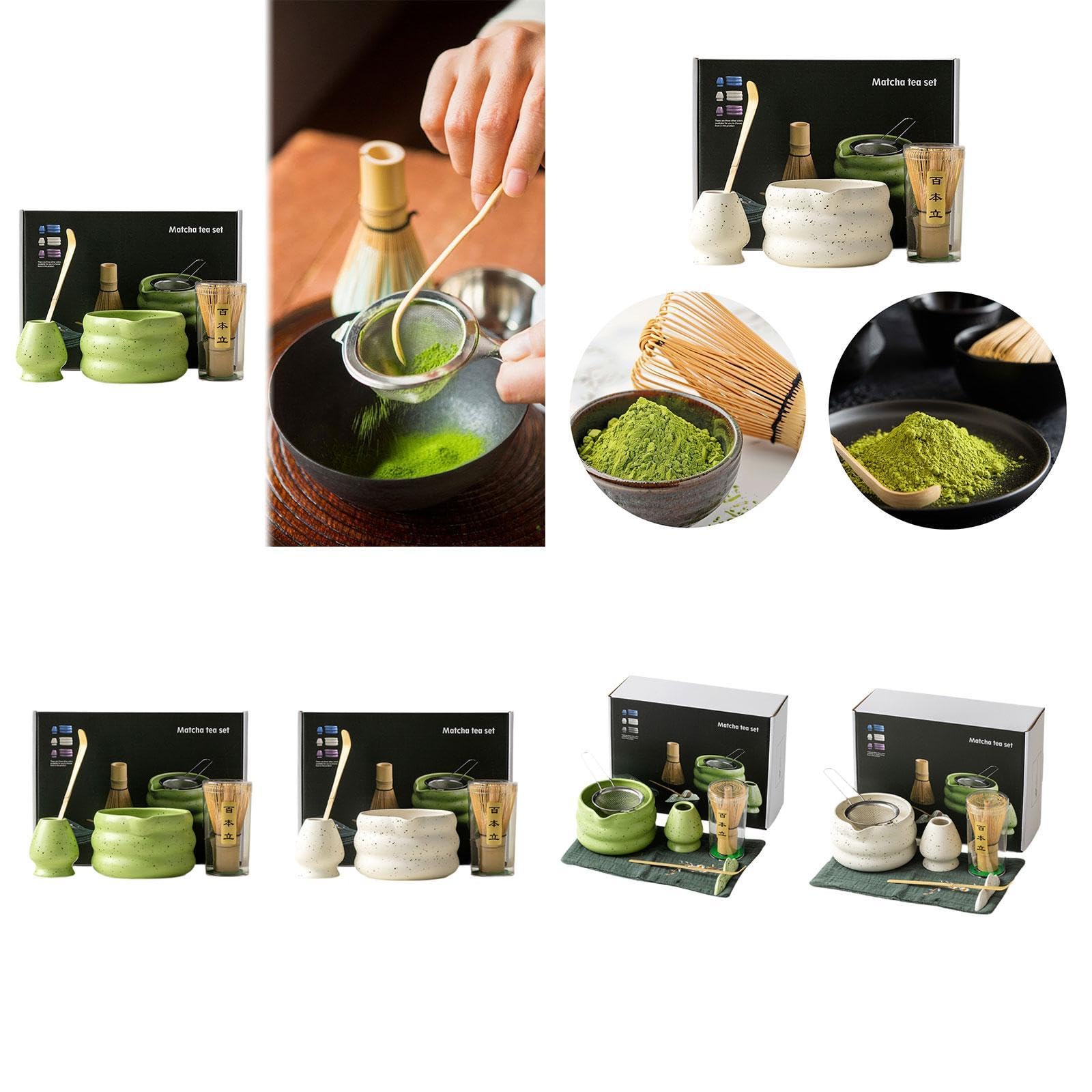 ATORSE™ Matcha Whisk Set Ceramic for Tea Lovers Matcha Gift Tea Ceremony Matcha Bowl Green 4 piecs|Home & Garden|Food & Beverages|Tea 1