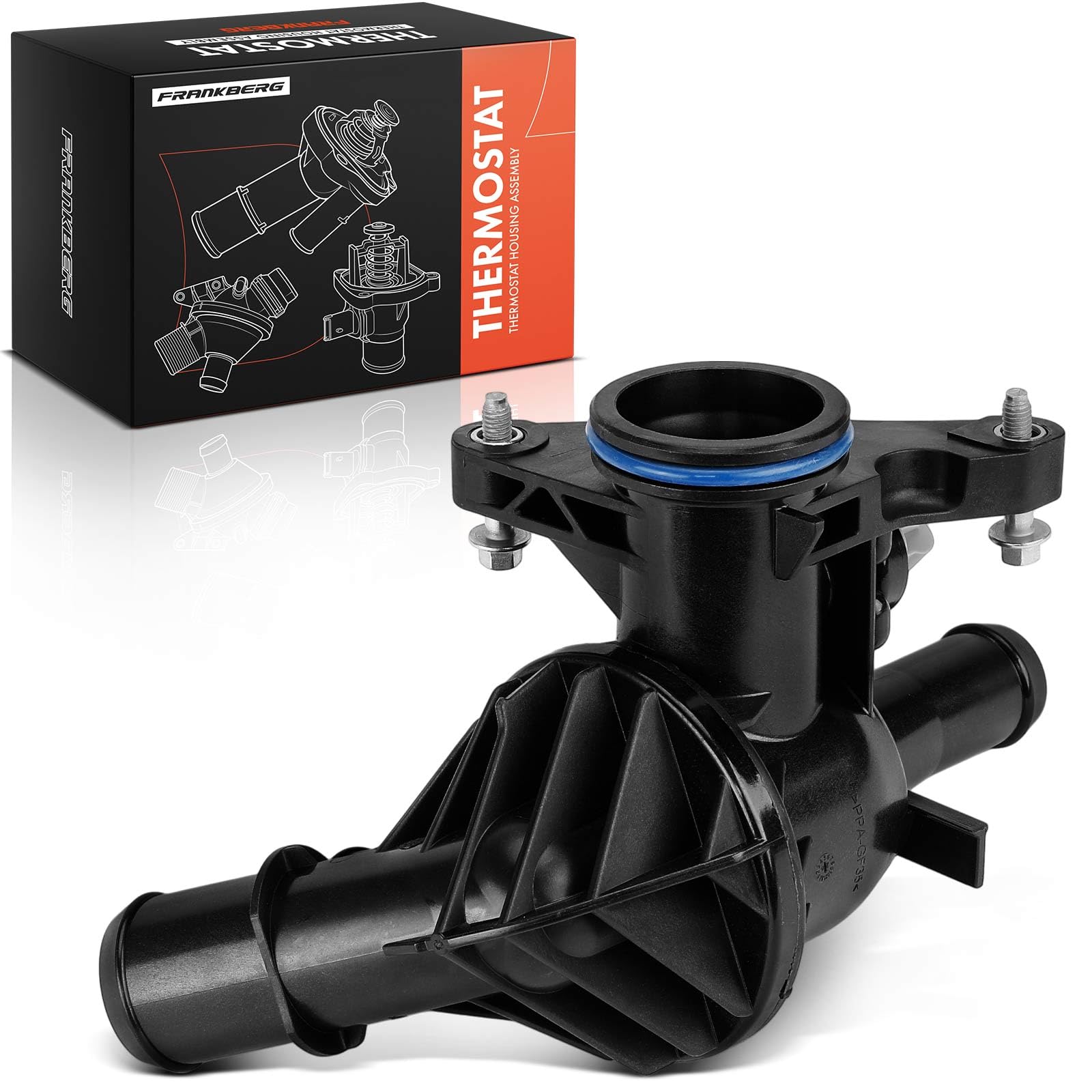 Frankberg Termostato del liquido di raffreddamento 88°C KK2Q9K478BA | Compatibile con: Tourneo Custom V362 Bus F3, Autobus Transit V363 FAD FBD, Transit V363 Box FCD FDD
