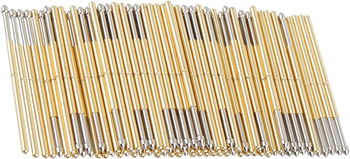 Dioche .05" Pogo Pins P100-E2 Spring Test Probe, Tapered Test Needle Tool, PCB Probe 3A