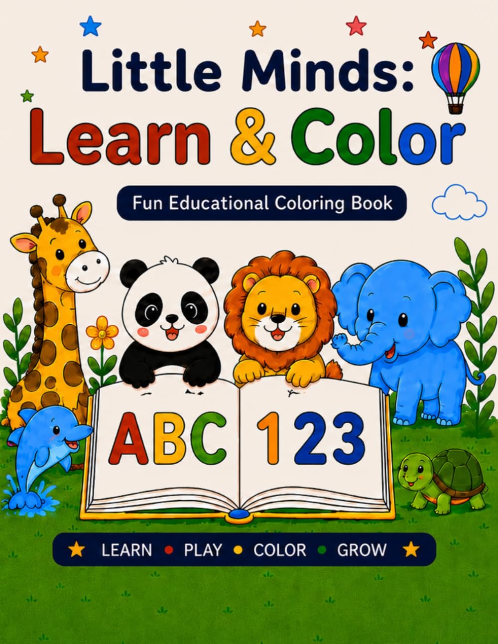 Little Minds: Learn & Color: Fun Educational Coloring Book for Kids