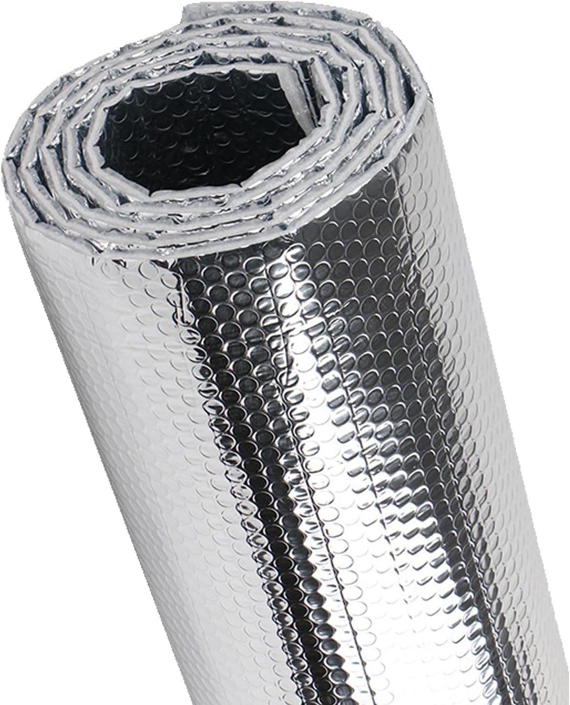 Double-Sided Reflective Insulation Roll, Reflective Bubble Film, Aluminum Foil Heat Barrier for Windows, Walls, Attics, RV, Garage Door, Basement, Winter & Summer (Sliver, 59" X10Ft)