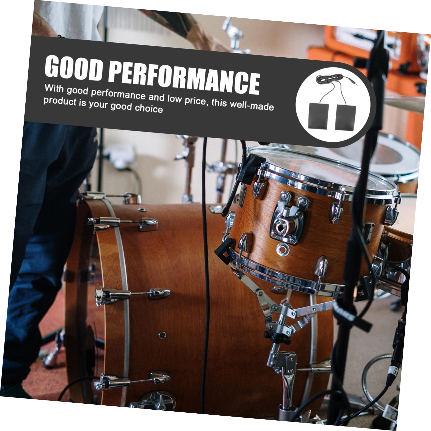 VICASKY Pedale Doppio per Batteria Elettronica Effetto Sustain Continuo, Resistente Agli Urti, Realizzato in Abs Nero Design Creativo, per Uso Musicale Professionale