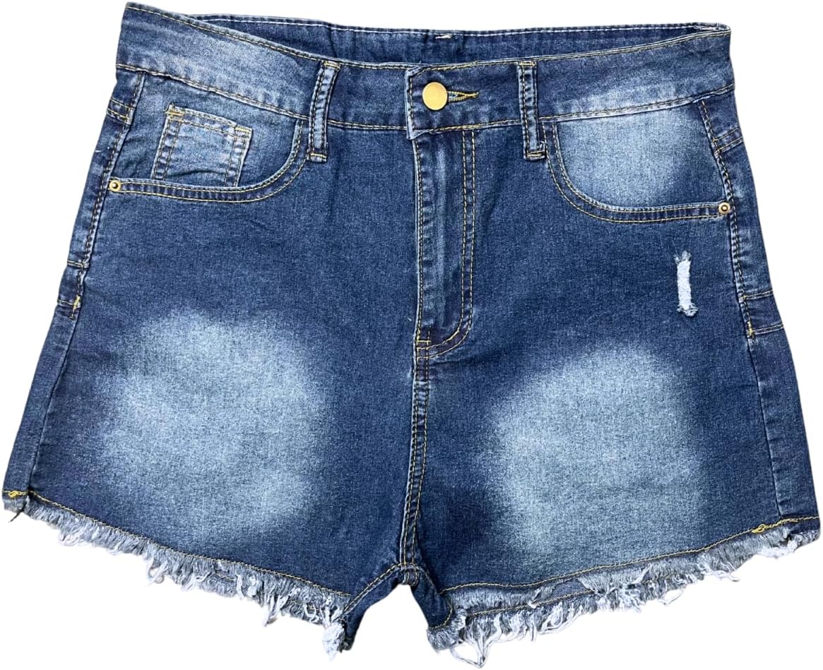Butt Lifting Jean Shorts for Women High Waisted Booty Denim Shorts Distressed Stretchy Summer Raw Hem Shorts - Image 6