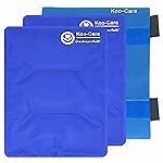 Koo-Care 2 Large Gel Ice Packs for Injuries Reusable Hot Cold Pack Wrap with Strap - Flexible Cold Compress for Shoulder Rotator Cuff, Hip, Knee Replacement Pain Relief Post-Surgery Recovery 11 x 14