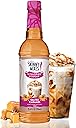 Jordan's Skinny Mixes Sugar Free Coffee Syrup, Salted Caramel Coffee Flavoring Syrup, Zero Calorie Drink Mix, Lattes, Baking, Protein Shake or Cocktail, Dairy & Gluten Free, Kosher, 25.4 Fl Oz
