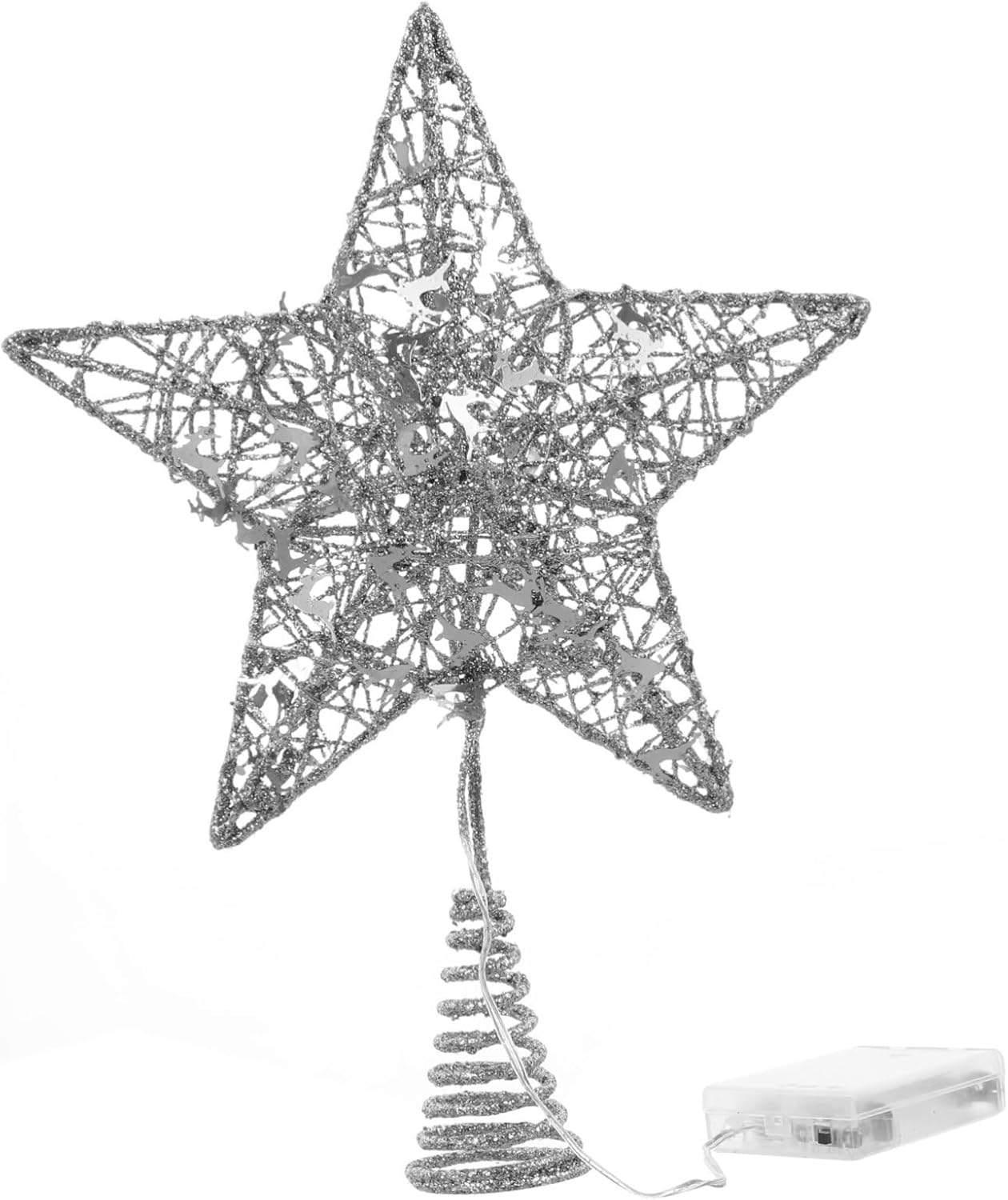 KITANDOVE 1 x Luminous Tree Top Star Fairy Lights Battery Operated