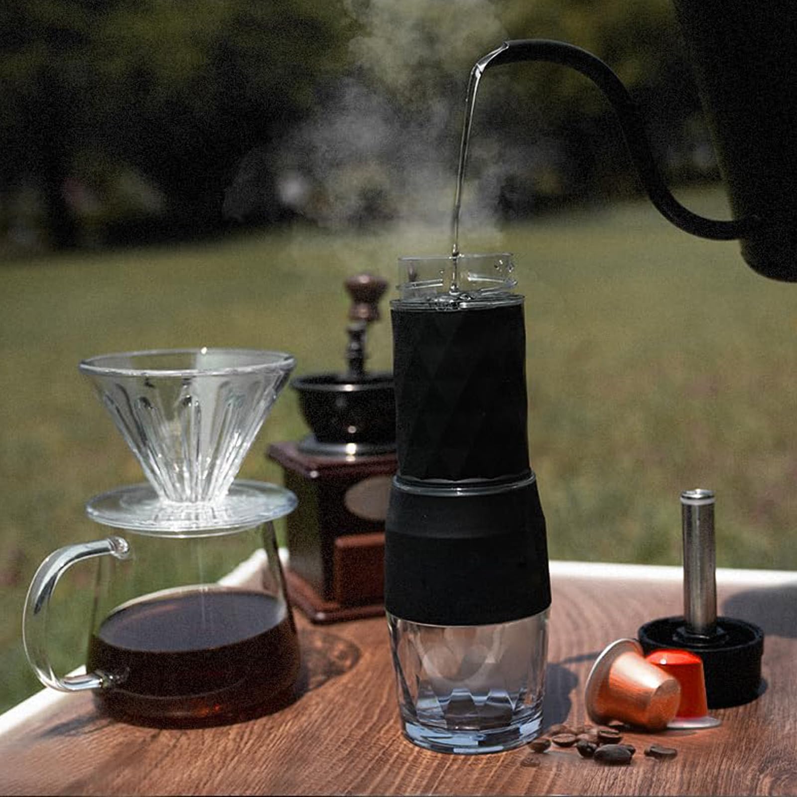 Joyería moderna de acero unisex para hueso del oído: cómodo pendiente de cartílago, accesorio de, cafetera prensada a mano con filtro de acero inoxidable apto para uso alimentario, manual con