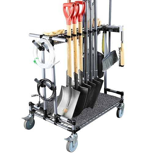 Heavy-Duty Garden Tool Organizer Cart Ideal for Gardening, Upgraded 5-Inch