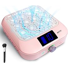 BETE Cordless Nail Dust Collector, 1800PA Powerful & Quiet Suction for Acrylic Nails Polishing, Rechargeable 6600mAh Battery with LED Display & Adjustable Speed, Perfect for Salon and Home Use, Pink