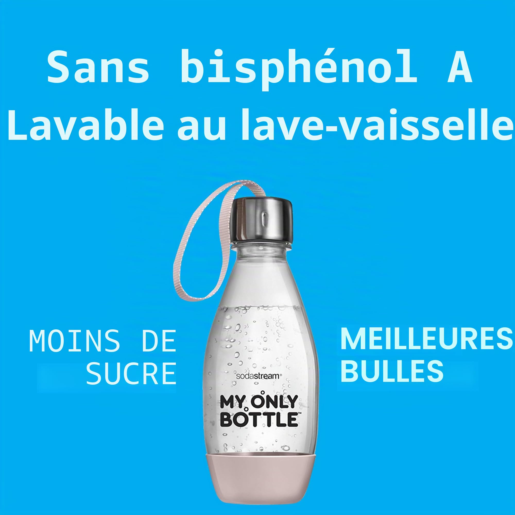 SodaStream My Only Bouteille 0,5 litre 1 Count (Pack of 4) rose