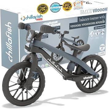 Chillafish Lightweight Kids' Balance Bike | Moulded, Adjustable Seat Bicycle with 12" Puncture-Proof Tyres | Custom Ride Bikes for Toddlers Age 2 to 5 Years
