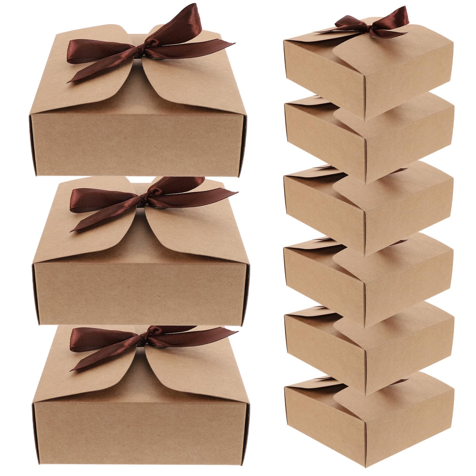 Alasum Scatole Regalo Kraft in Carta 20 Pezzi Quadrate Leggere ed Ecologiche per Festa Nuziale e Confezioni Bomboniere Eleganti
