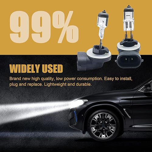 Miniatura 47 de gunhunt 2 bombillas halógenas H4-55W para automóvil, haz de cuarzo de 12 V, luz antiniebla de luz antiniebla de haz bajo/alto, bombilla todo en uno