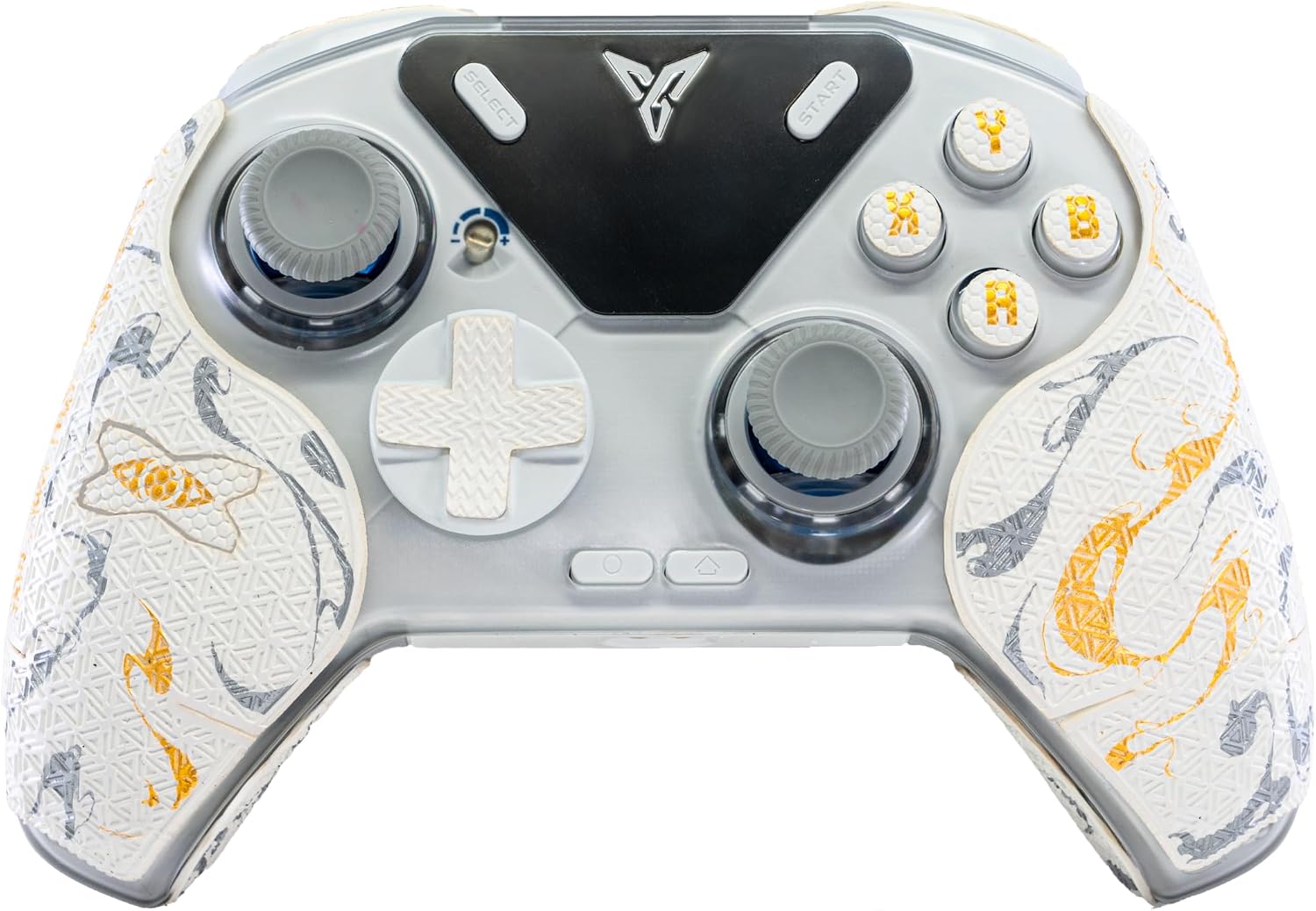 Controller Grips for FLYDIGI Vader 3 PRO / 4 PRO & APEX 3/4, Skin kit,Anti-Skid, Multi-Texture, Sweat Absorption (White, Gold & Silver, for FLYDIGI Vader 3 PRO / 4 PRO & APEX 3/4) image 2