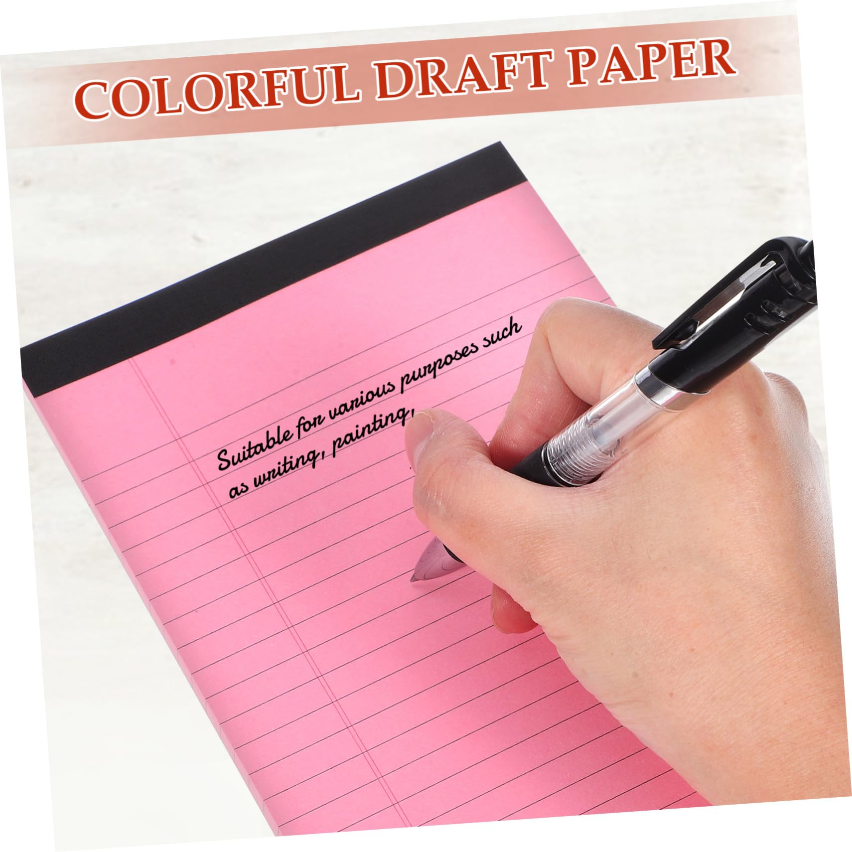 Paquet De 10 Lot de Blocs Notes Colorés à Lignes Larges de Notes Faciles à Déchirer Papier Lisse Bureau et Travail