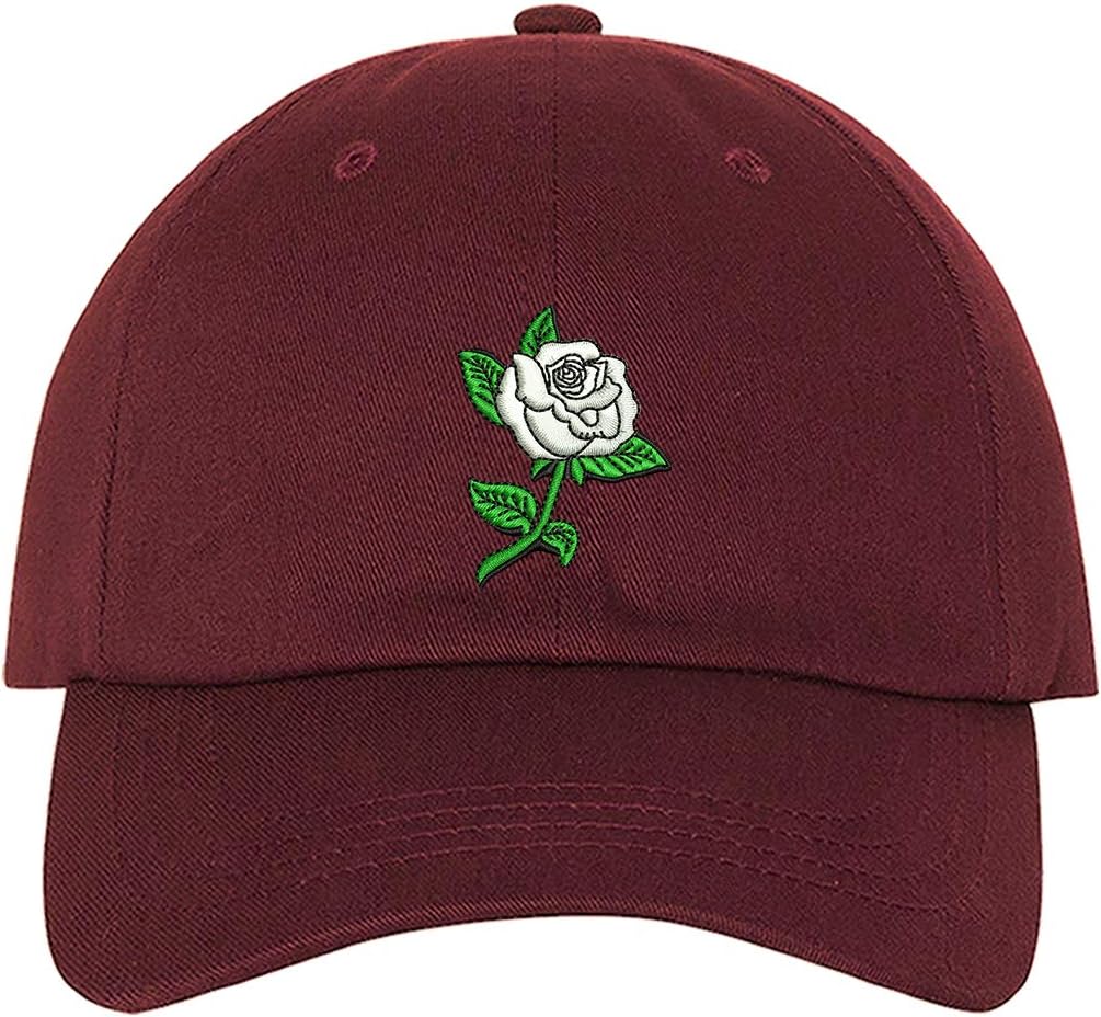 Prfcto Lifestyle White Rose Baseball Cap - Flower Dad Hat - Roses Hats