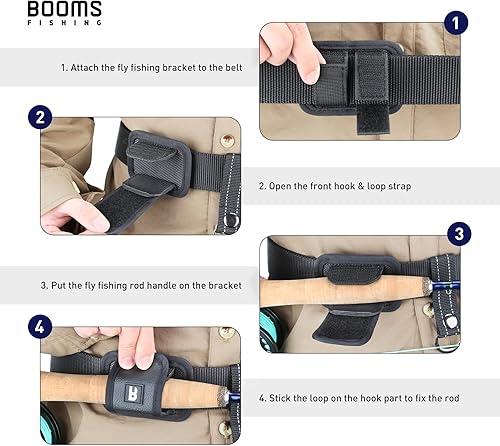 Miniatura 6 de Booms Fishing Soporte para caña de pescar con mosca, accesorios de pesca con mosca V05