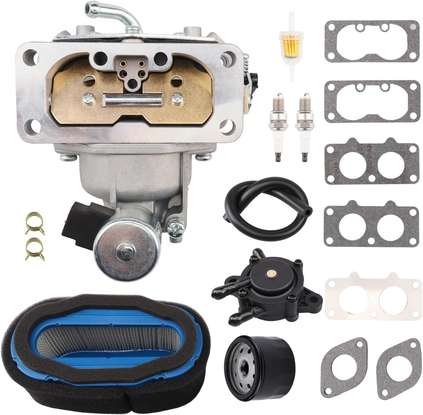 Carburetor for Kawasaki FH680V FH601V FH641V FH661V FH721V FX801V FX850V 22HP Engine, Carb with Tune Up Kit replace 15004-1010,15004-7024, 15004-0757, 15004-1005