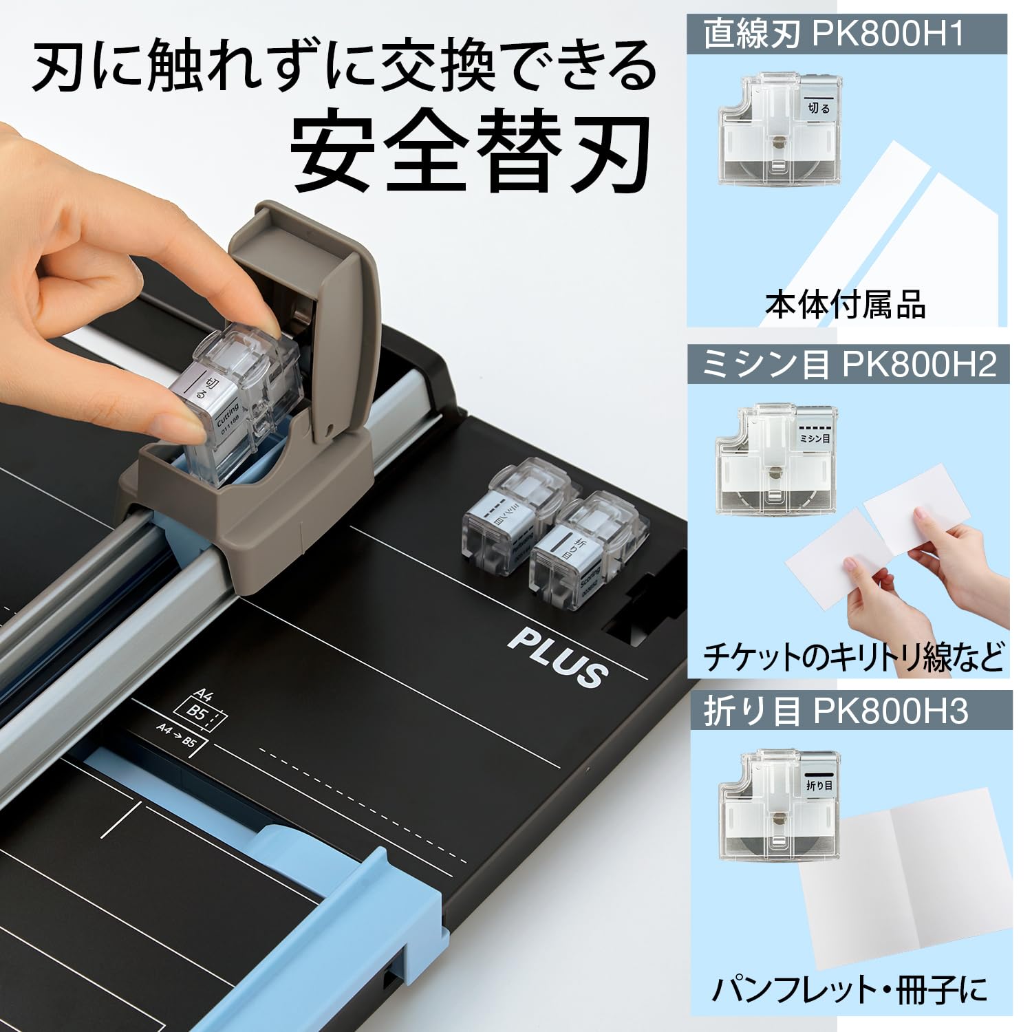 Amazon | プラス 裁断機 ペーパーカッター ハンブンコ A4 20枚裁断 PK